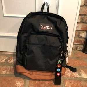 JanSport JS0A33S3 Backpack Black with Brown Base